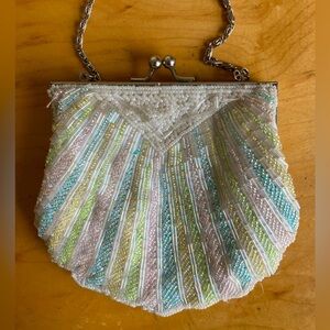 Vintage Pastel Clamshell Purse